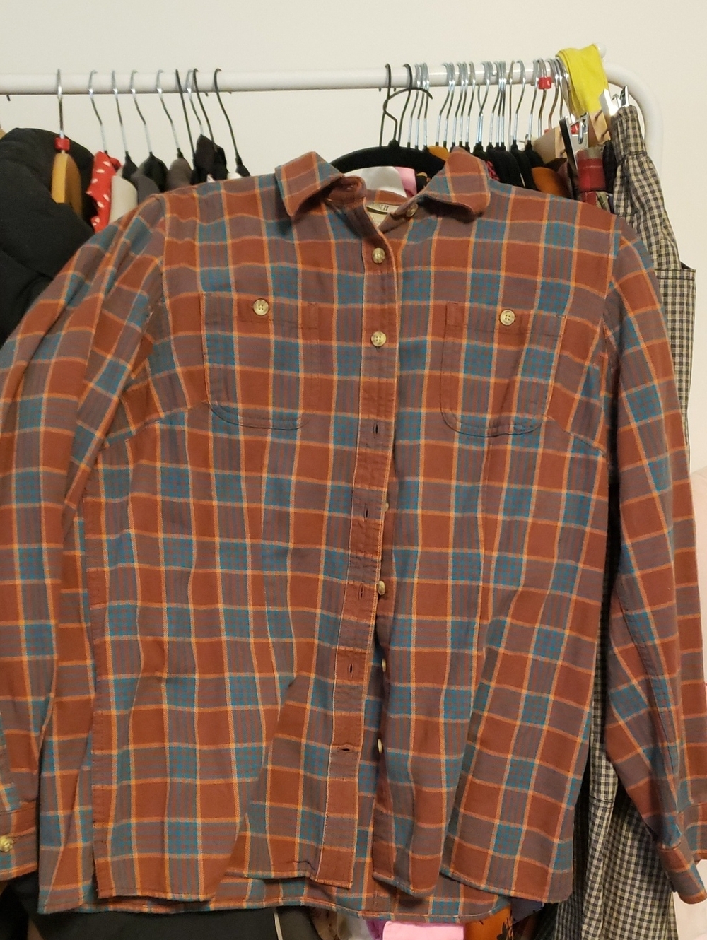 Duluth Trading Plaid Button-Down Shirt Size Large